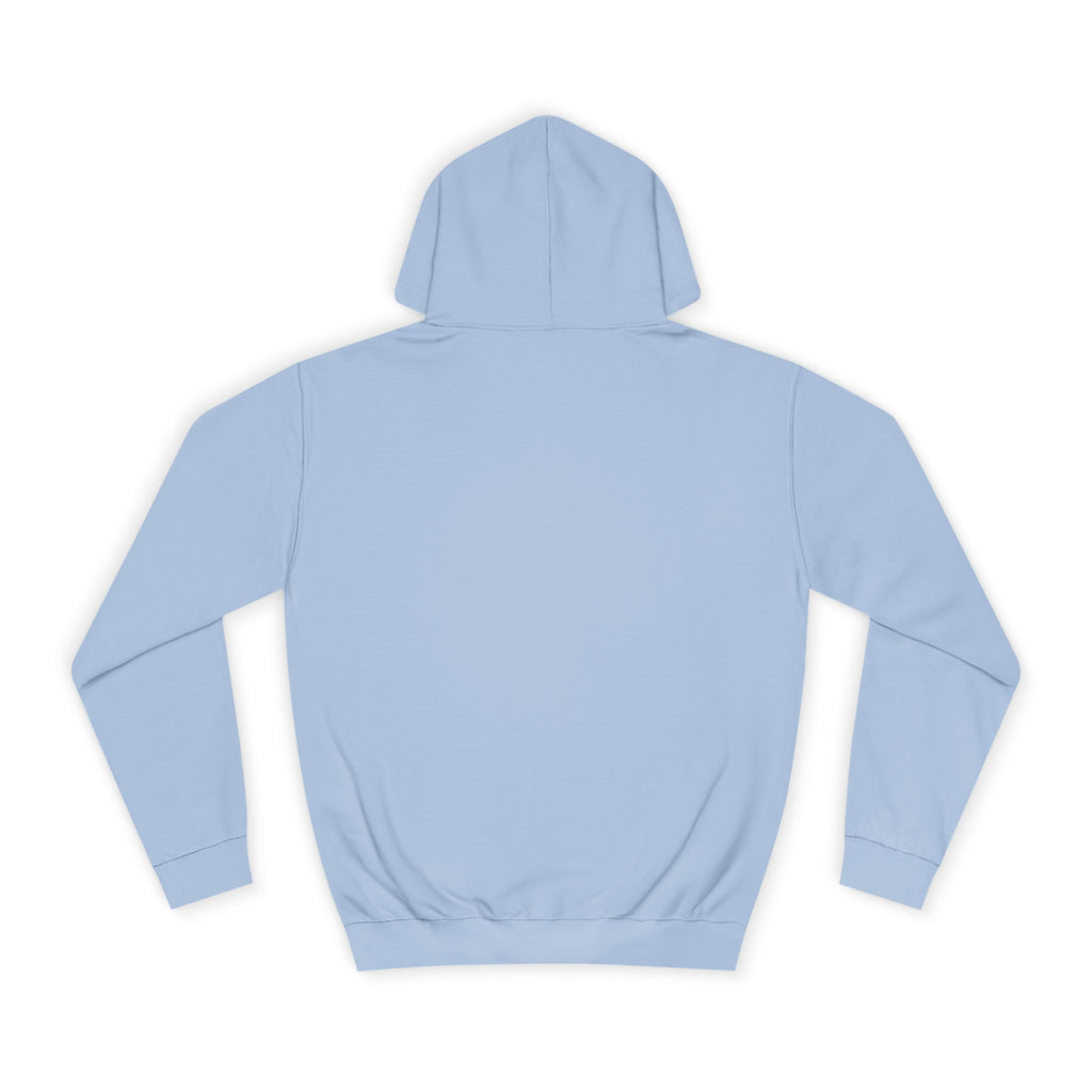 College Hoodie – Minimal White Embroidered Campus Logo