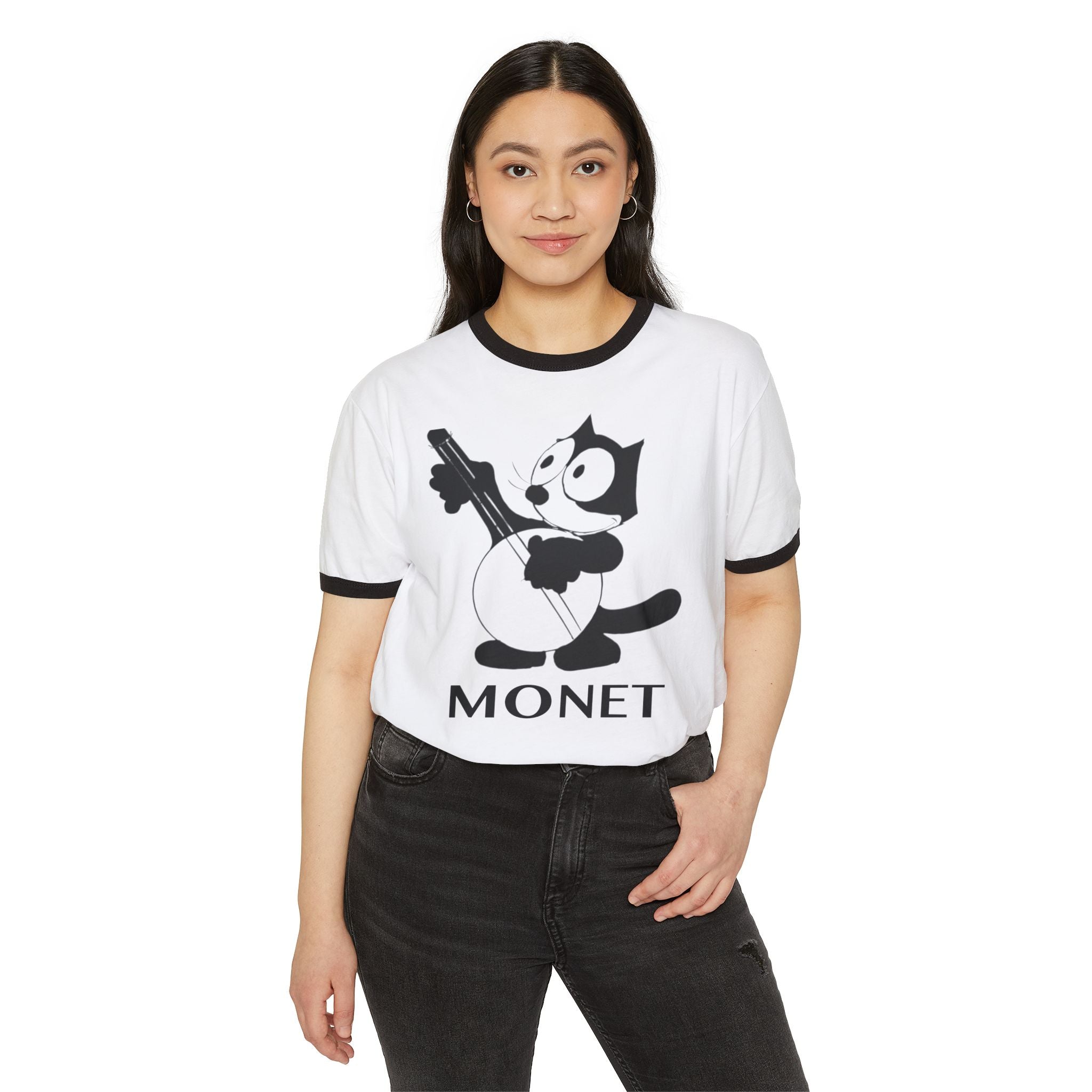 Monet Cat Banjo Ringer T-Shirt