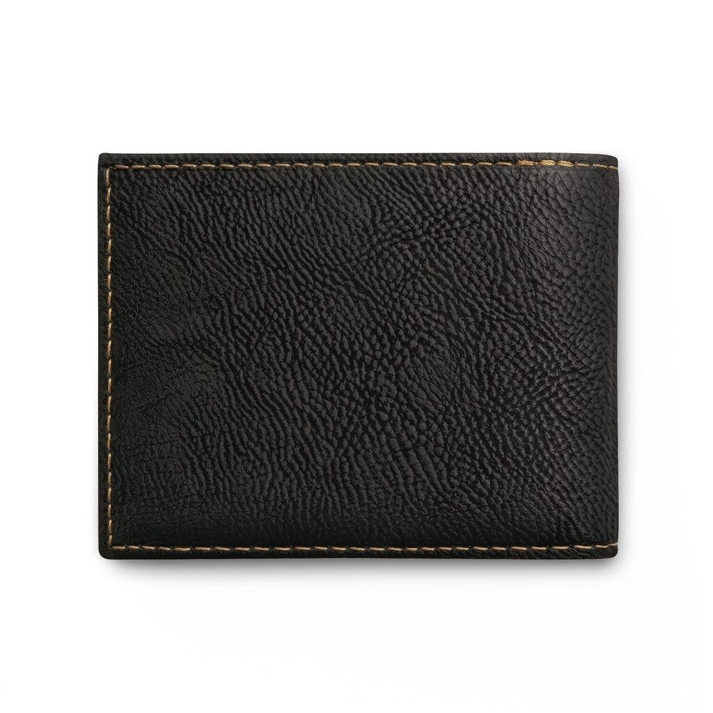Leather Bi-Fold Wallet with Flip — Personalized 'MONET' Embossed Cardholder