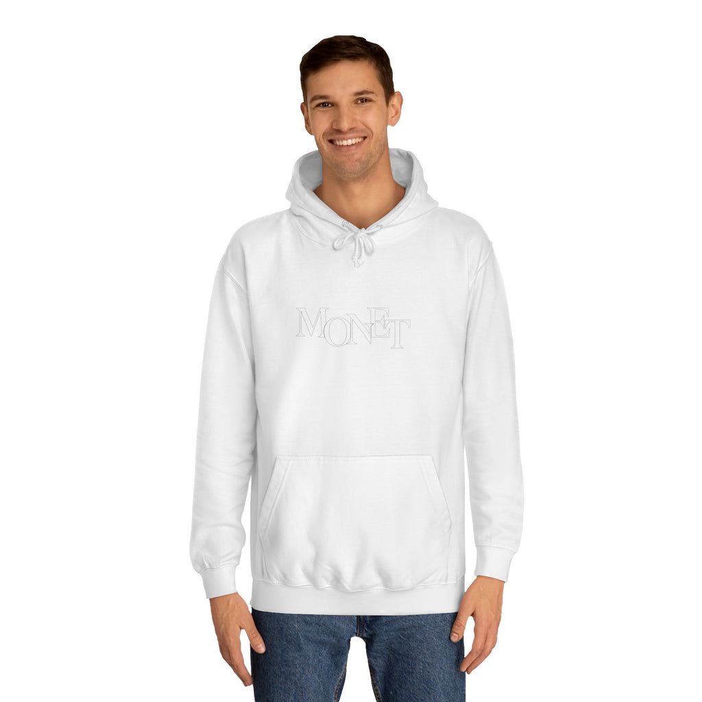 College Hoodie – Minimal White Embroidered Campus Logo