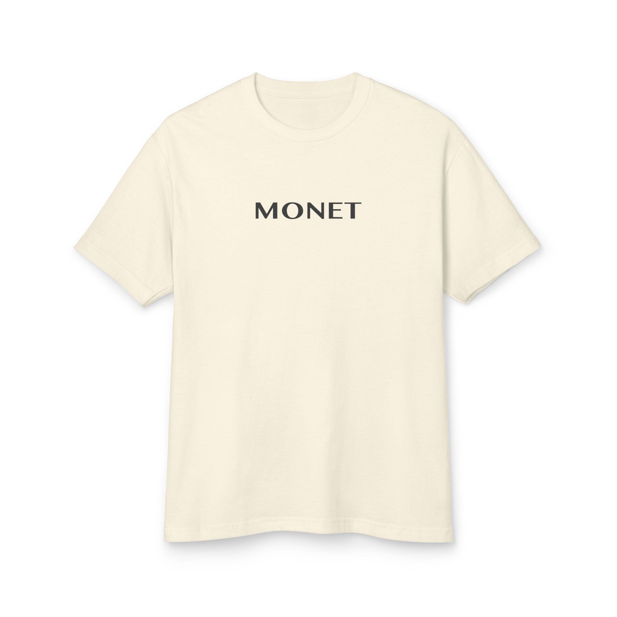 Monet Graphic Tee — Minimalist Artist Name Cotton T-Shirt