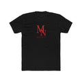 Monet MN Monogram Tee — Minimalist Red Logo Cotton Crew T‑Shirt