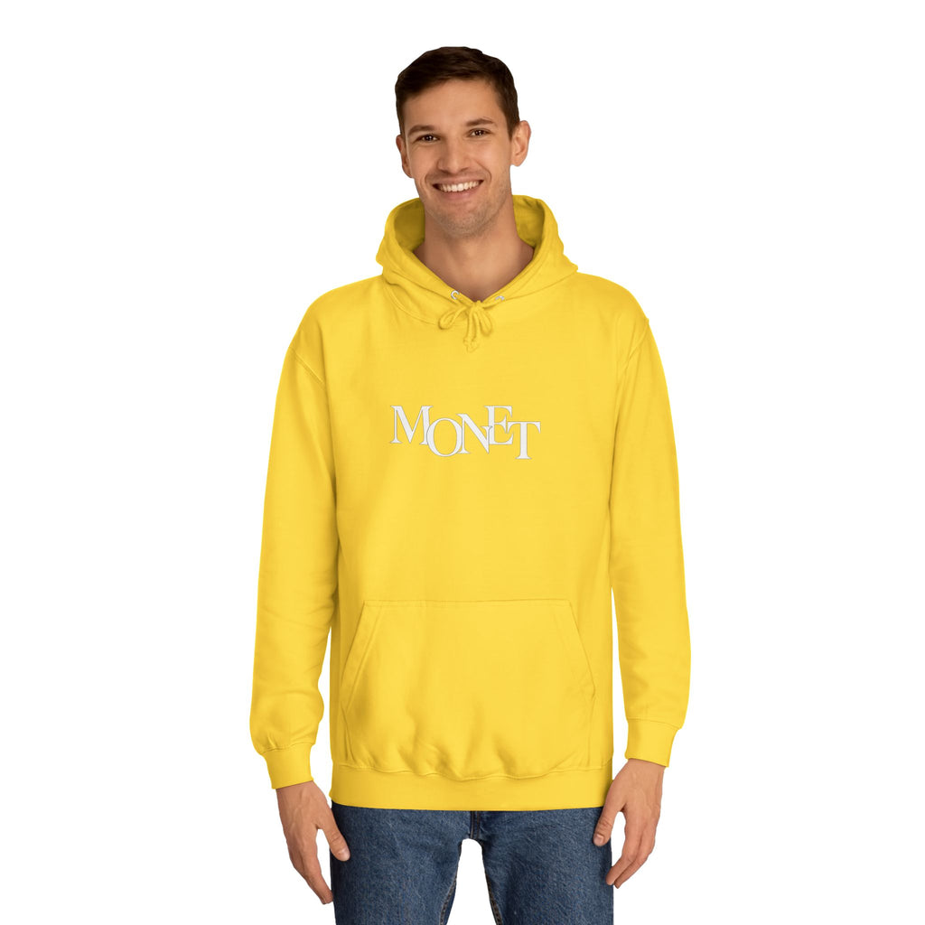 College Hoodie – Minimal White Embroidered Campus Logo