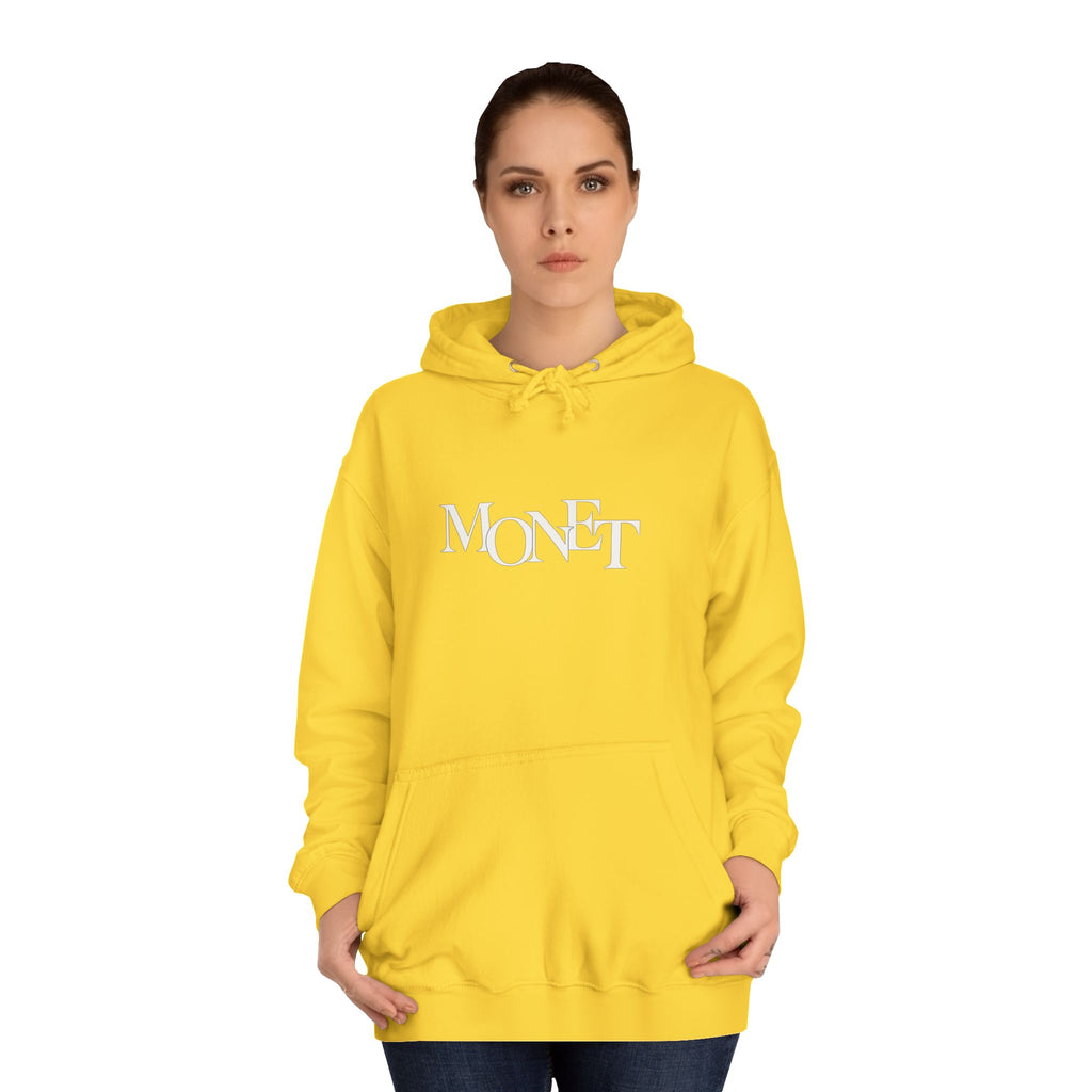 College Hoodie – Minimal White Embroidered Campus Logo