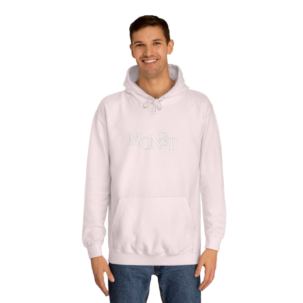 College Hoodie – Minimal White Embroidered Campus Logo