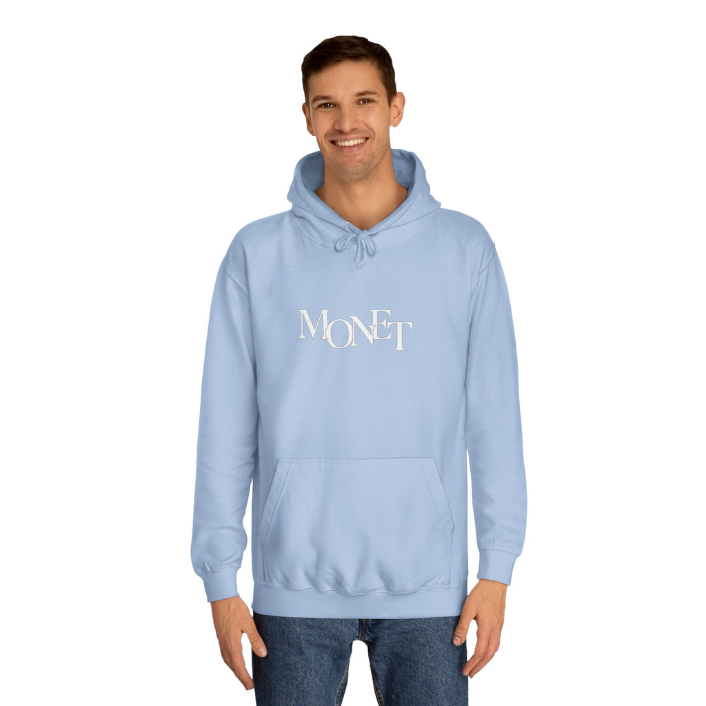 College Hoodie – Minimal White Embroidered Campus Logo