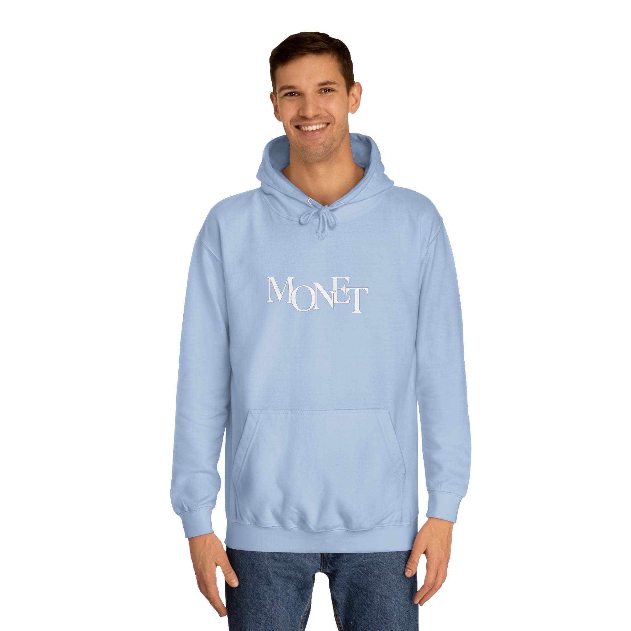 College Hoodie – Minimal White Embroidered Campus Logo