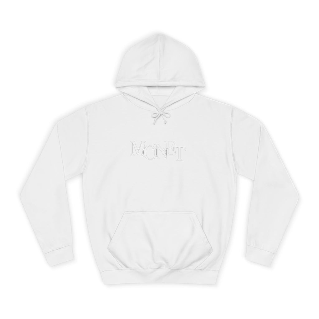College Hoodie – Minimal White Embroidered Campus Logo