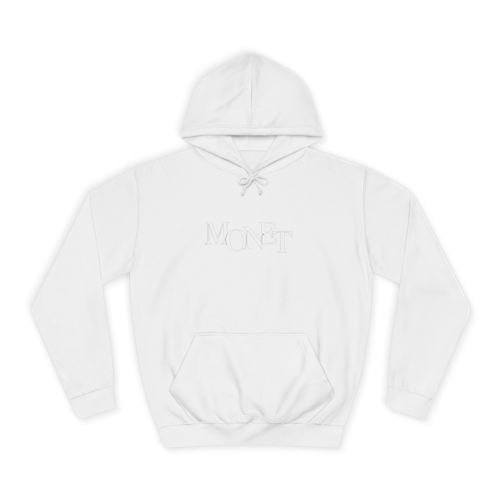 College Hoodie – Minimal White Embroidered Campus Logo
