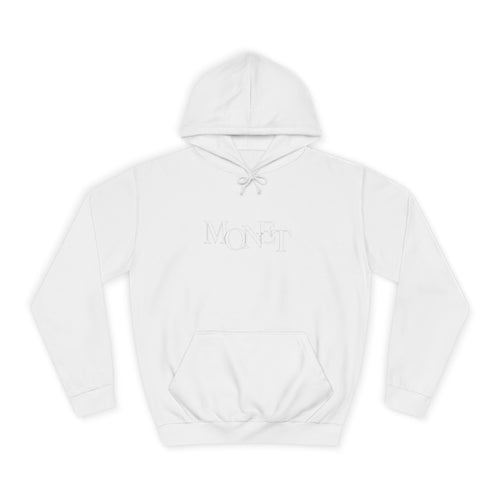 College Hoodie – Minimal White Embroidered Campus Logo