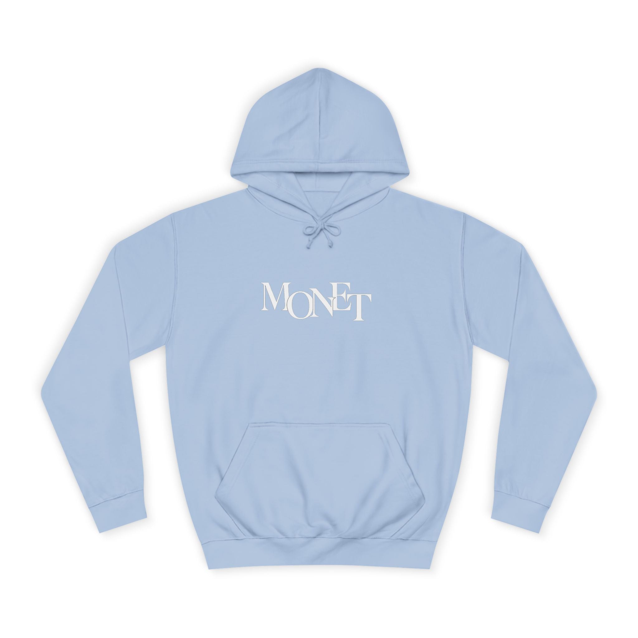 College Hoodie – Minimal White Embroidered Campus Logo