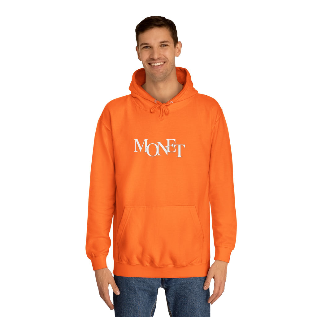College Hoodie – Minimal White Embroidered Campus Logo