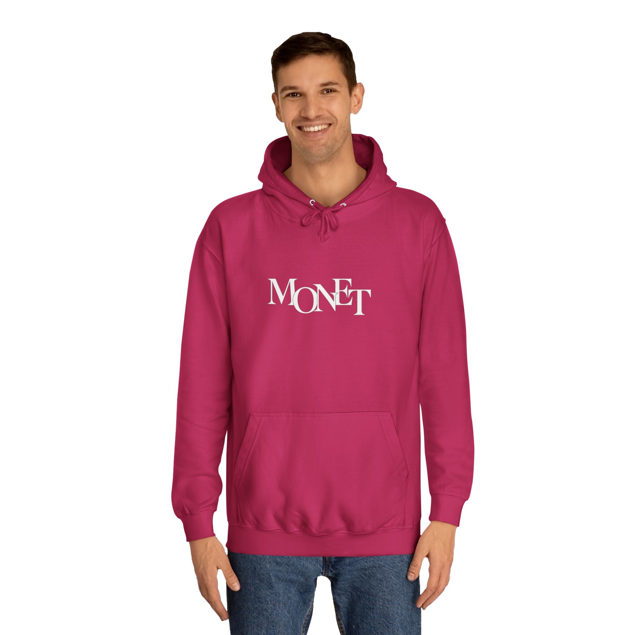 College Hoodie – Minimal White Embroidered Campus Logo