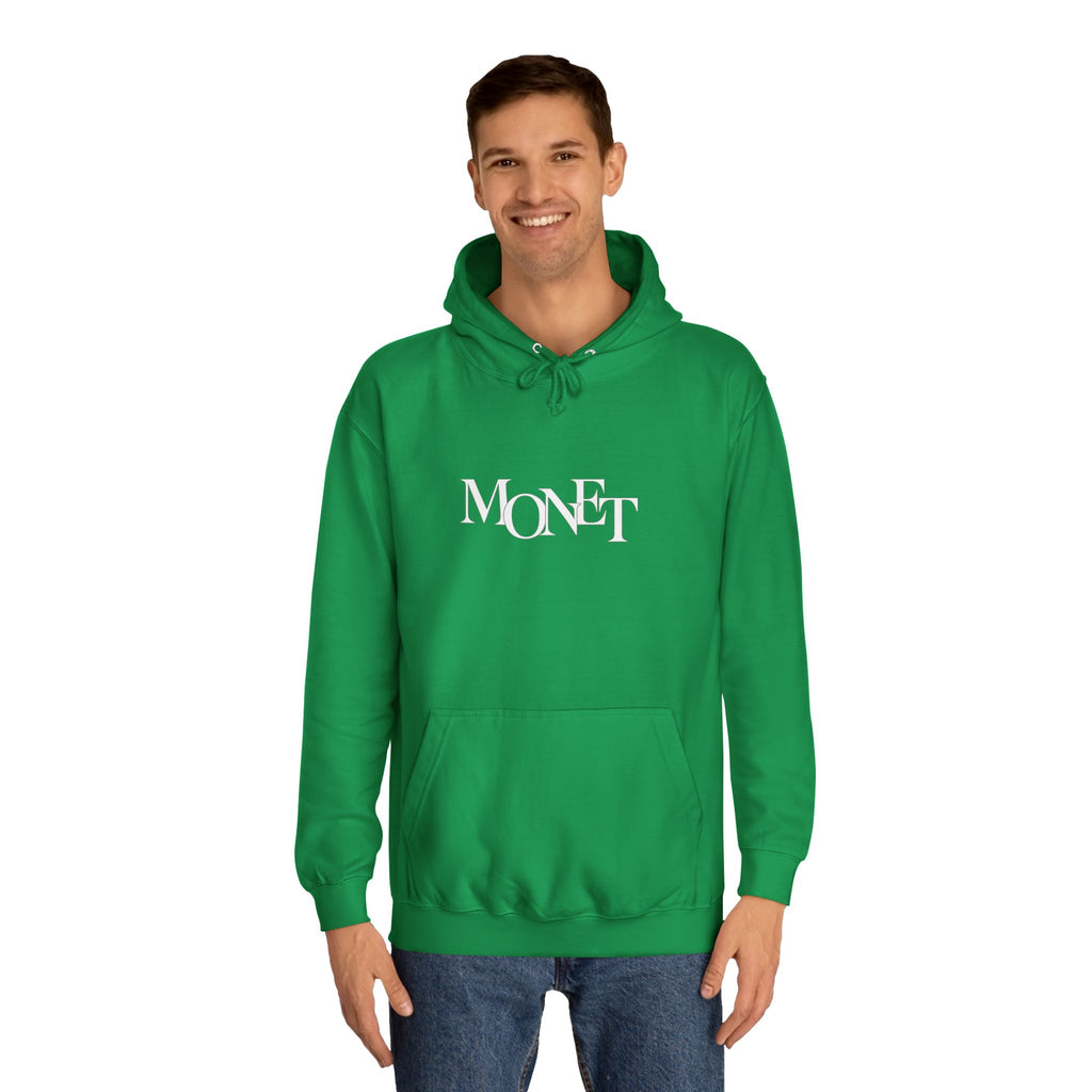 College Hoodie – Minimal White Embroidered Campus Logo