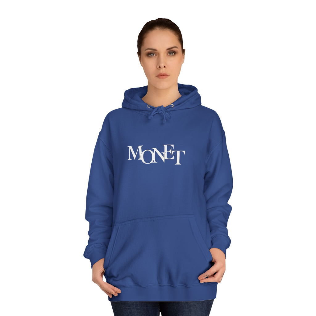 College Hoodie – Minimal White Embroidered Campus Logo