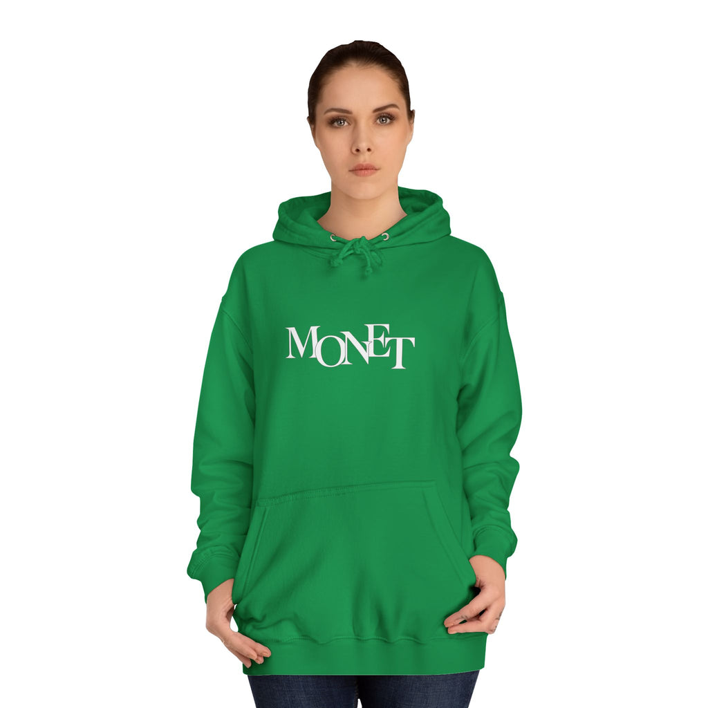College Hoodie – Minimal White Embroidered Campus Logo