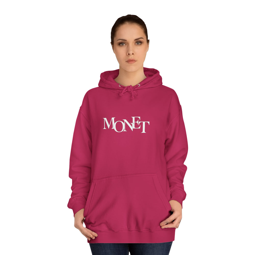College Hoodie – Minimal White Embroidered Campus Logo