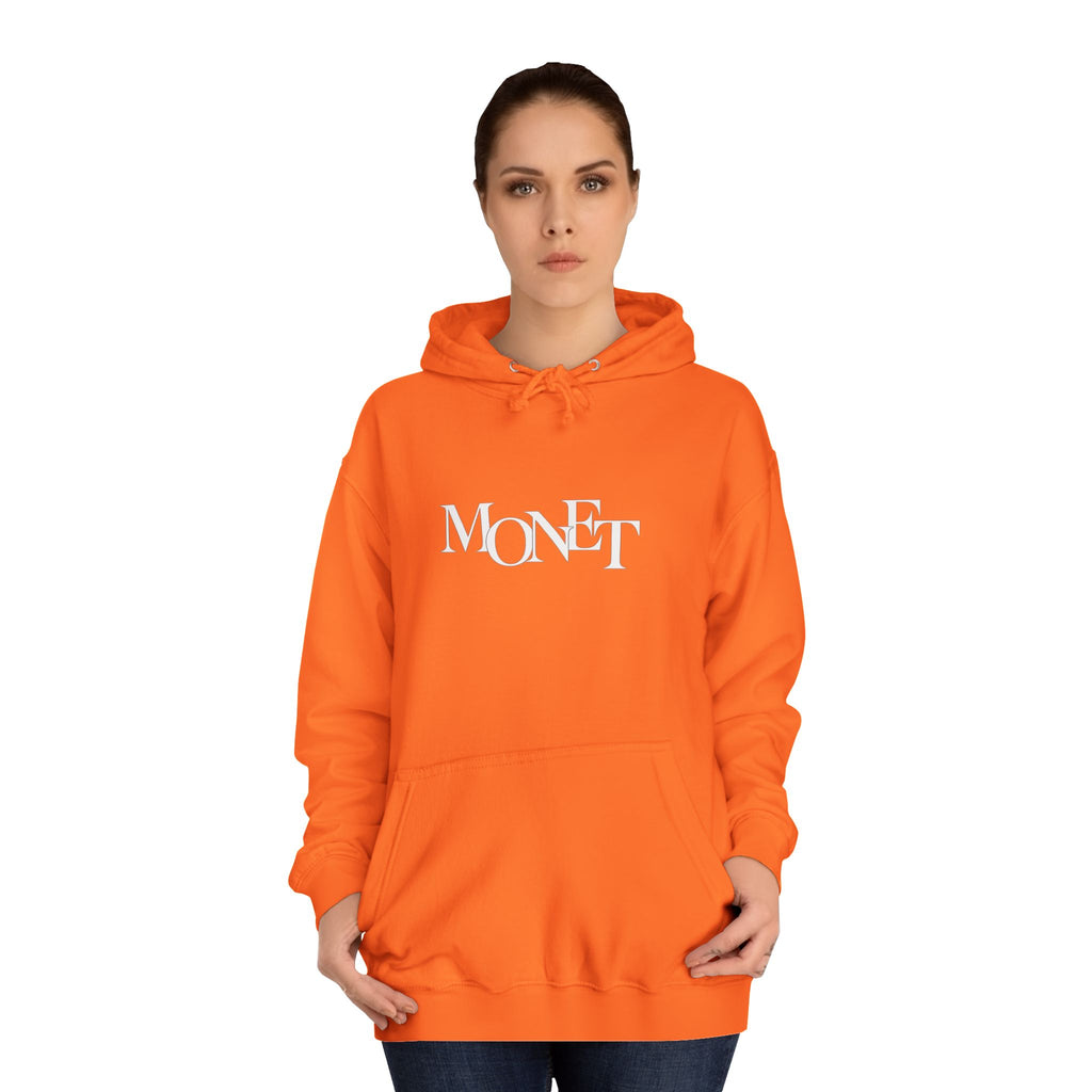 College Hoodie – Minimal White Embroidered Campus Logo