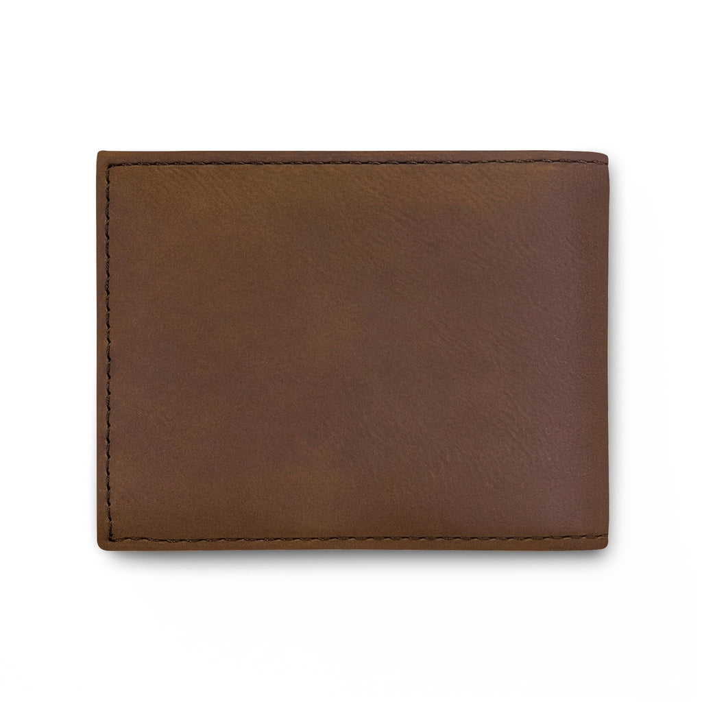 Leather Bi-Fold Wallet with Flip — Personalized 'MONET' Embossed Cardholder