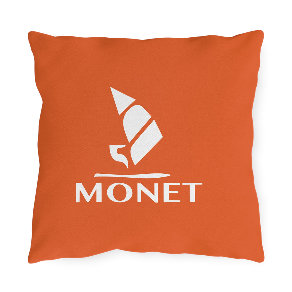 Monet Logo Outdoor Pillow — Waterproof Decorative Patio Cushion