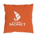 Monet Logo Outdoor Pillow — Waterproof Decorative Patio Cushion