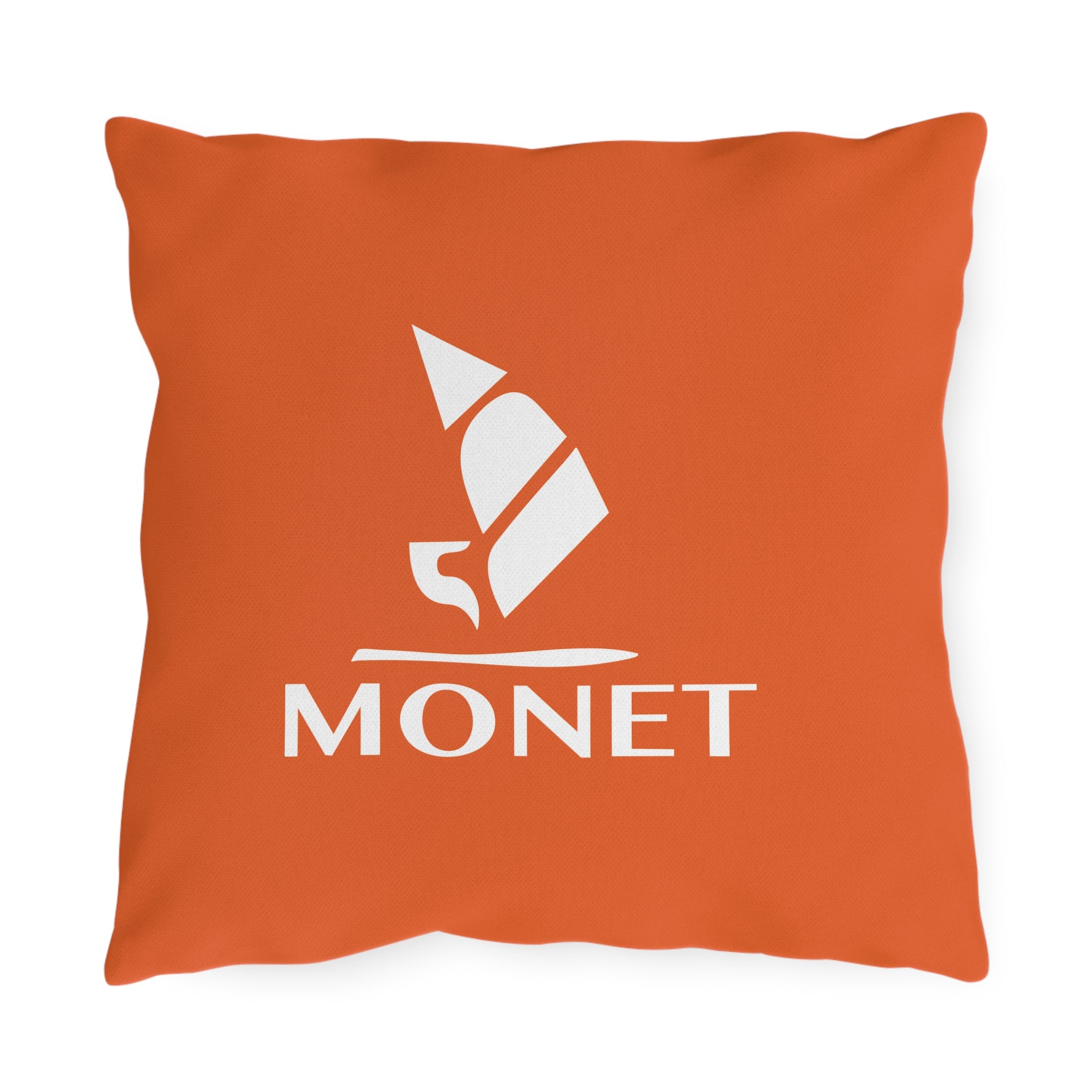 Monet Logo Outdoor Pillow — Waterproof Decorative Patio Cushion