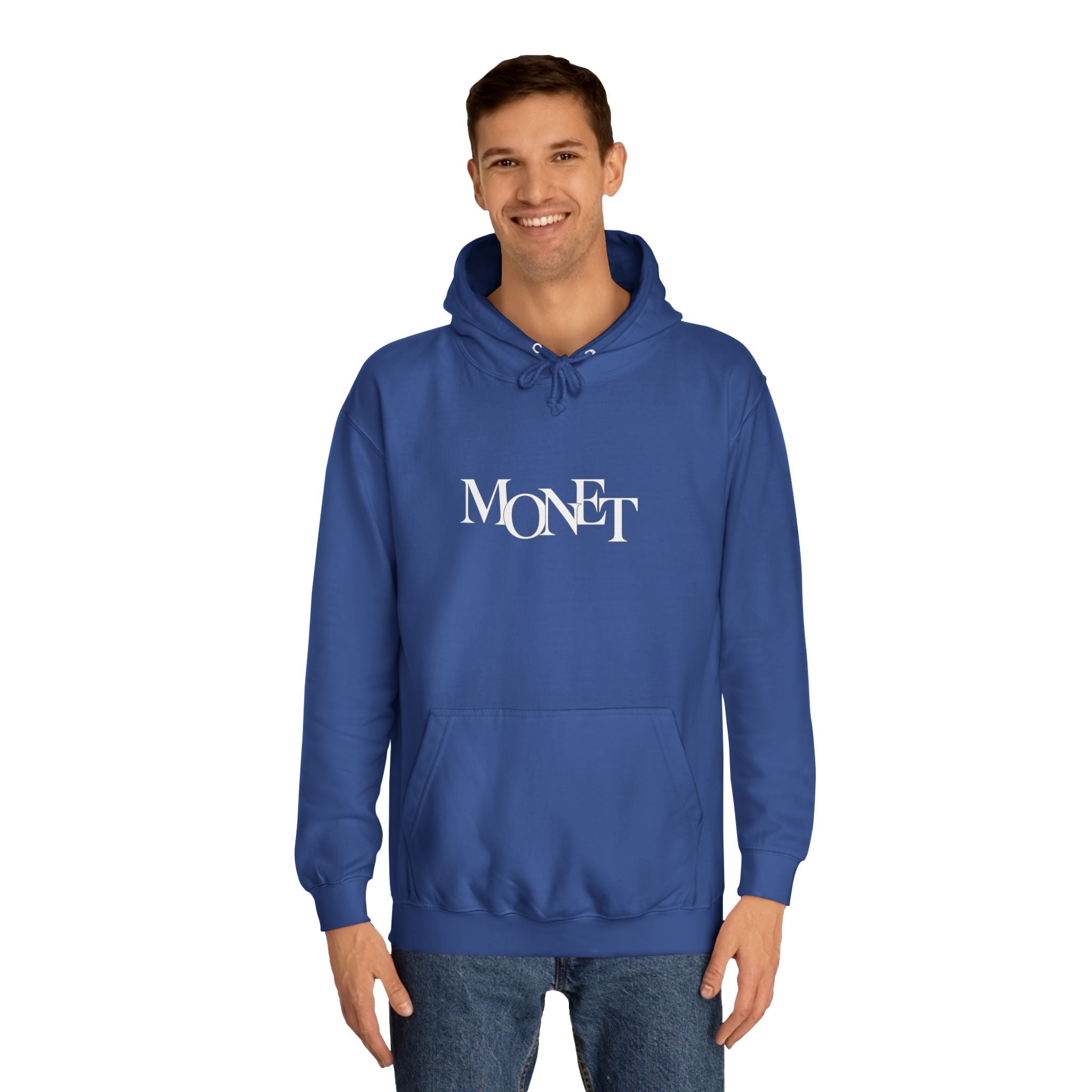 College Hoodie – Minimal White Embroidered Campus Logo