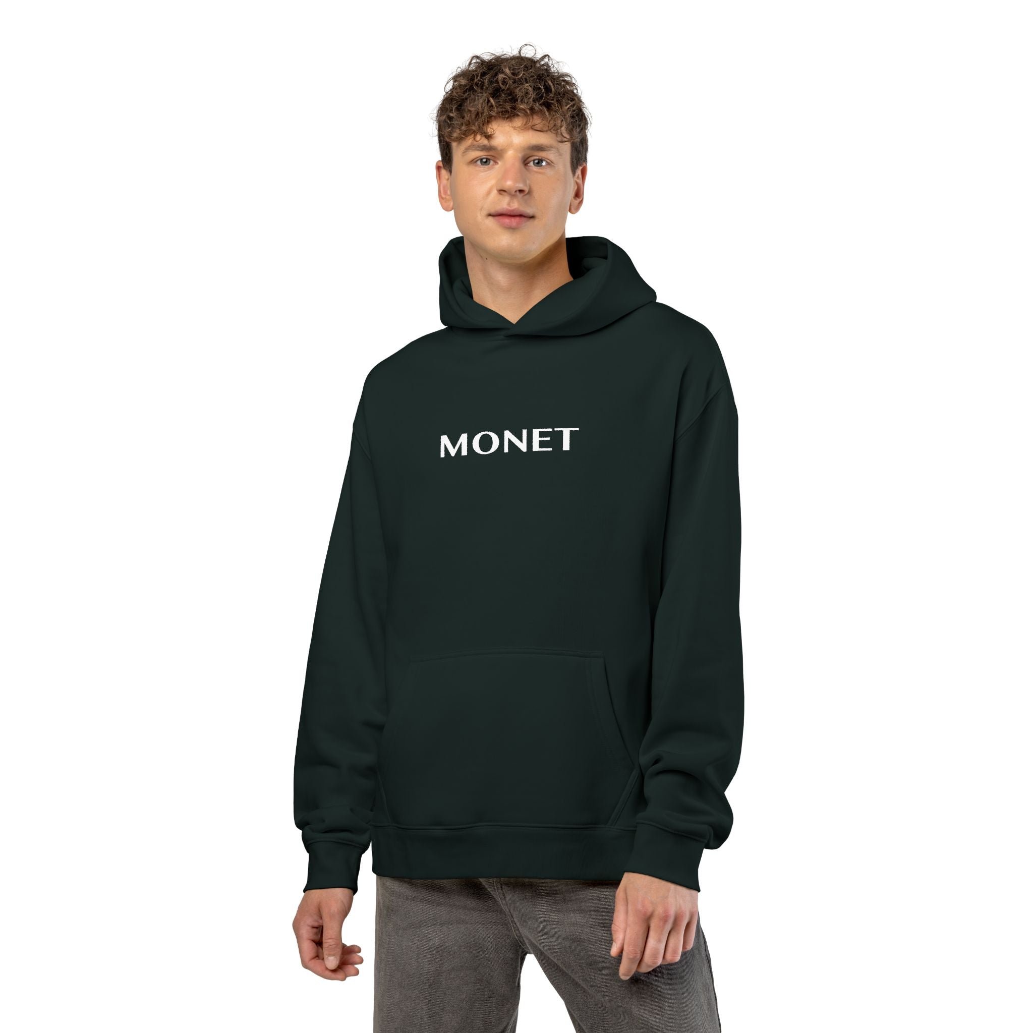 Monet Relaxed Hoodie - Minimalist Artist Name Pullover