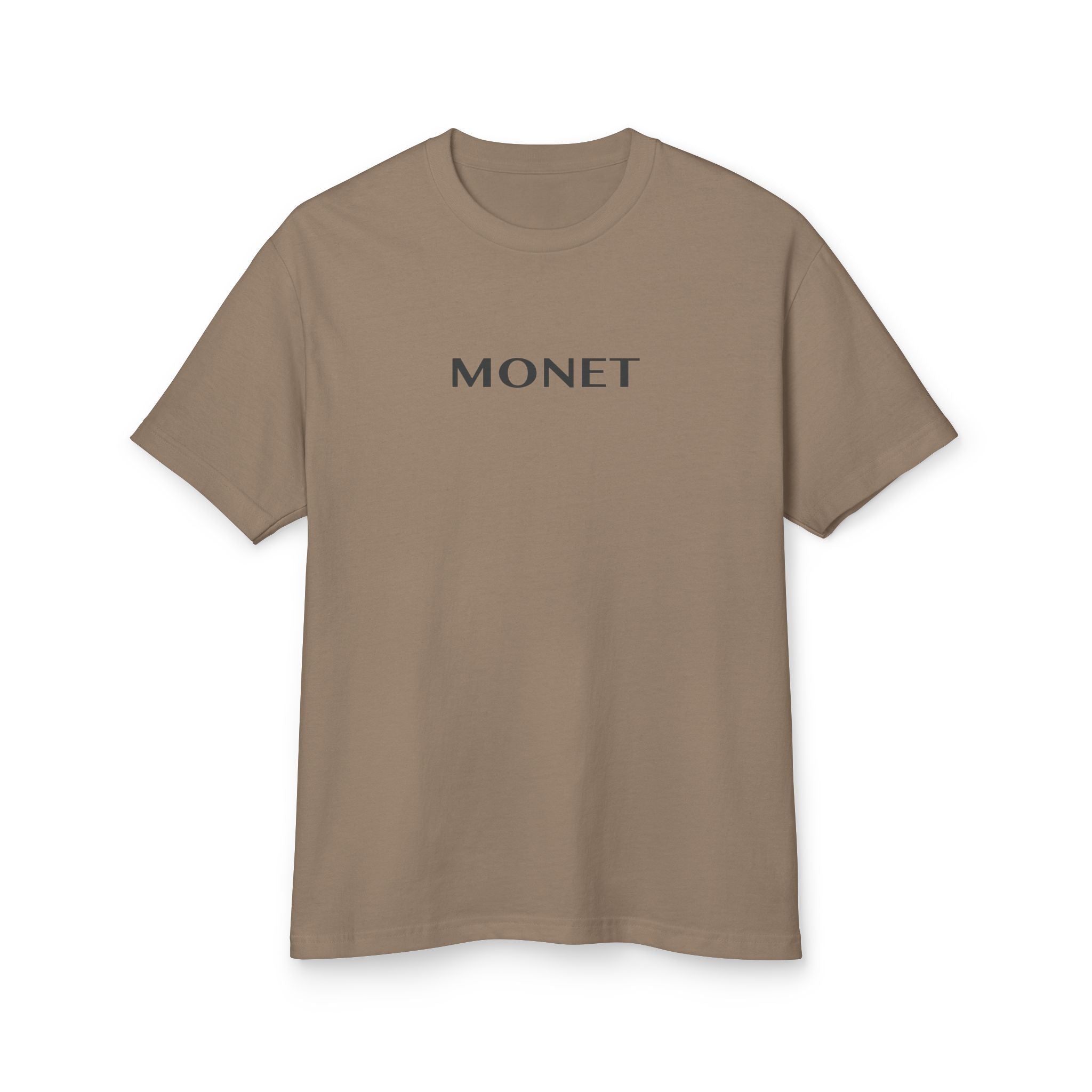 Monet Graphic Tee — Minimalist Artist Name Cotton T-Shirt