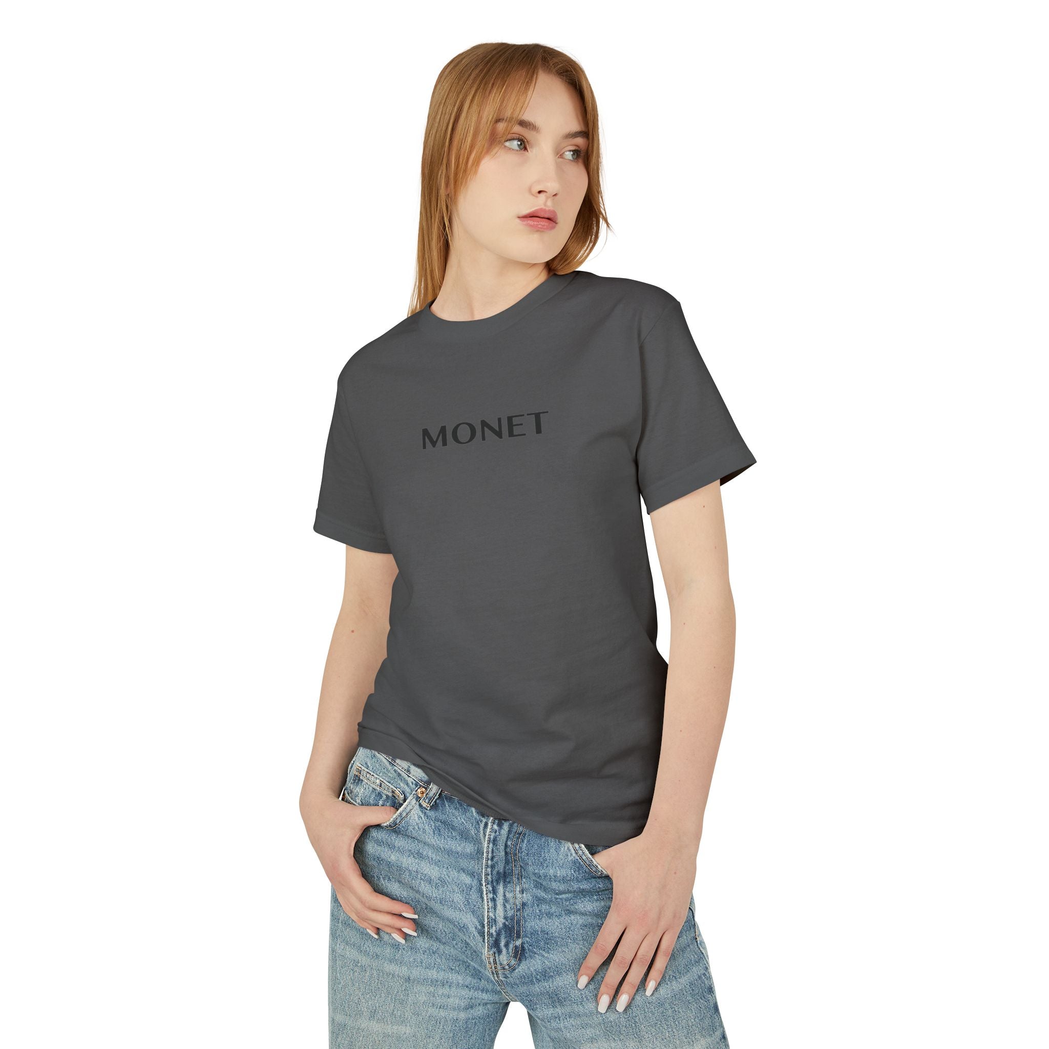Monet Graphic Tee — Minimalist Artist Name Cotton T-Shirt