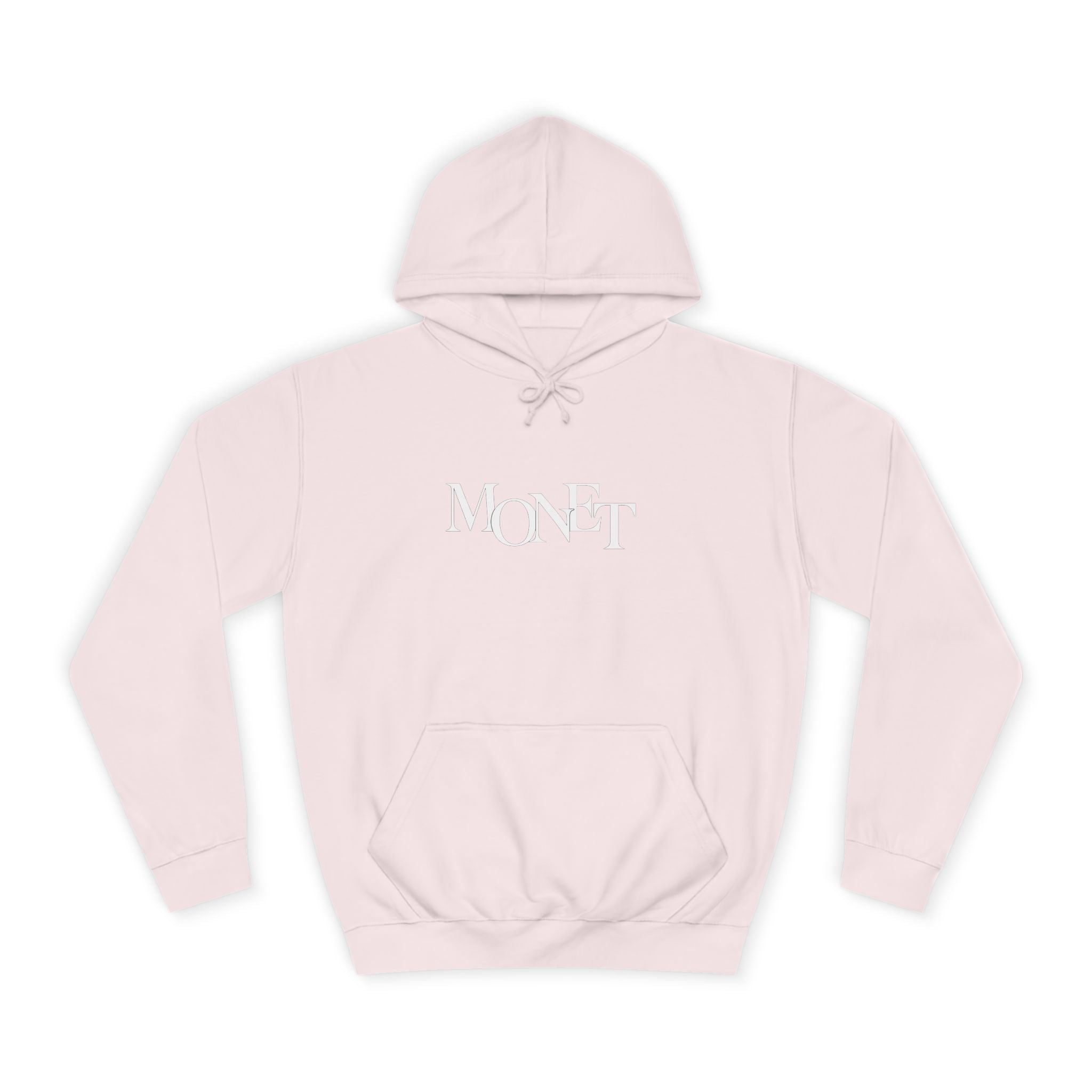 College Hoodie – Minimal White Embroidered Campus Logo