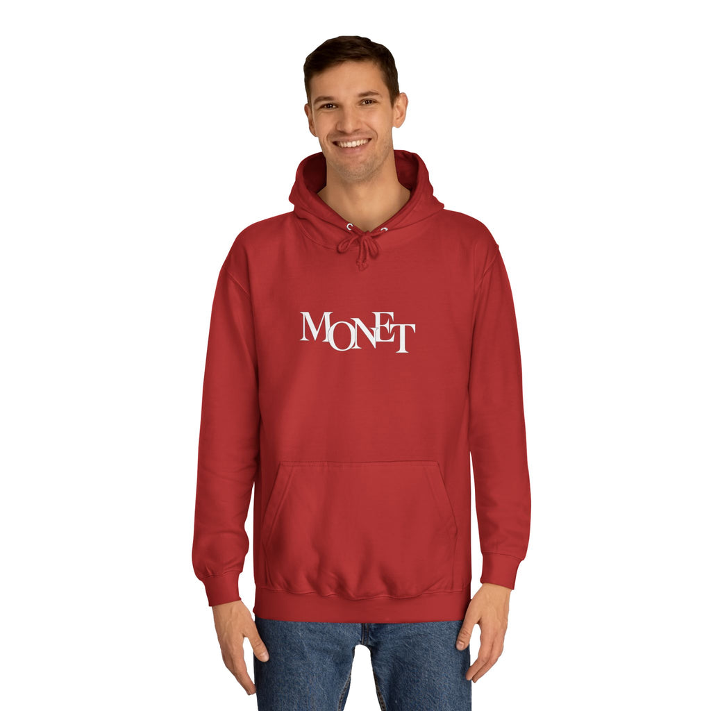 College Hoodie – Minimal White Embroidered Campus Logo