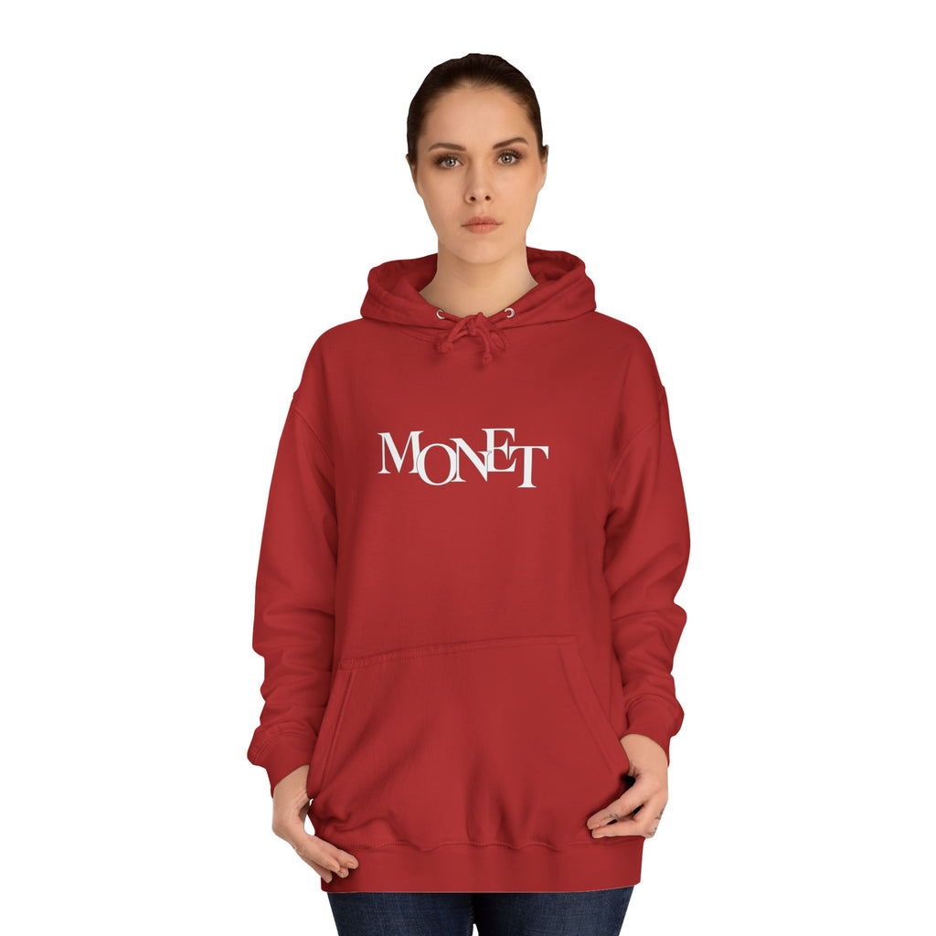 College Hoodie – Minimal White Embroidered Campus Logo